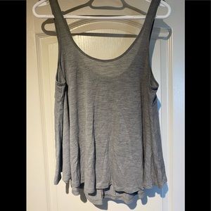 American Eagle Outfitters - Flowy Grey Crop Tank Top